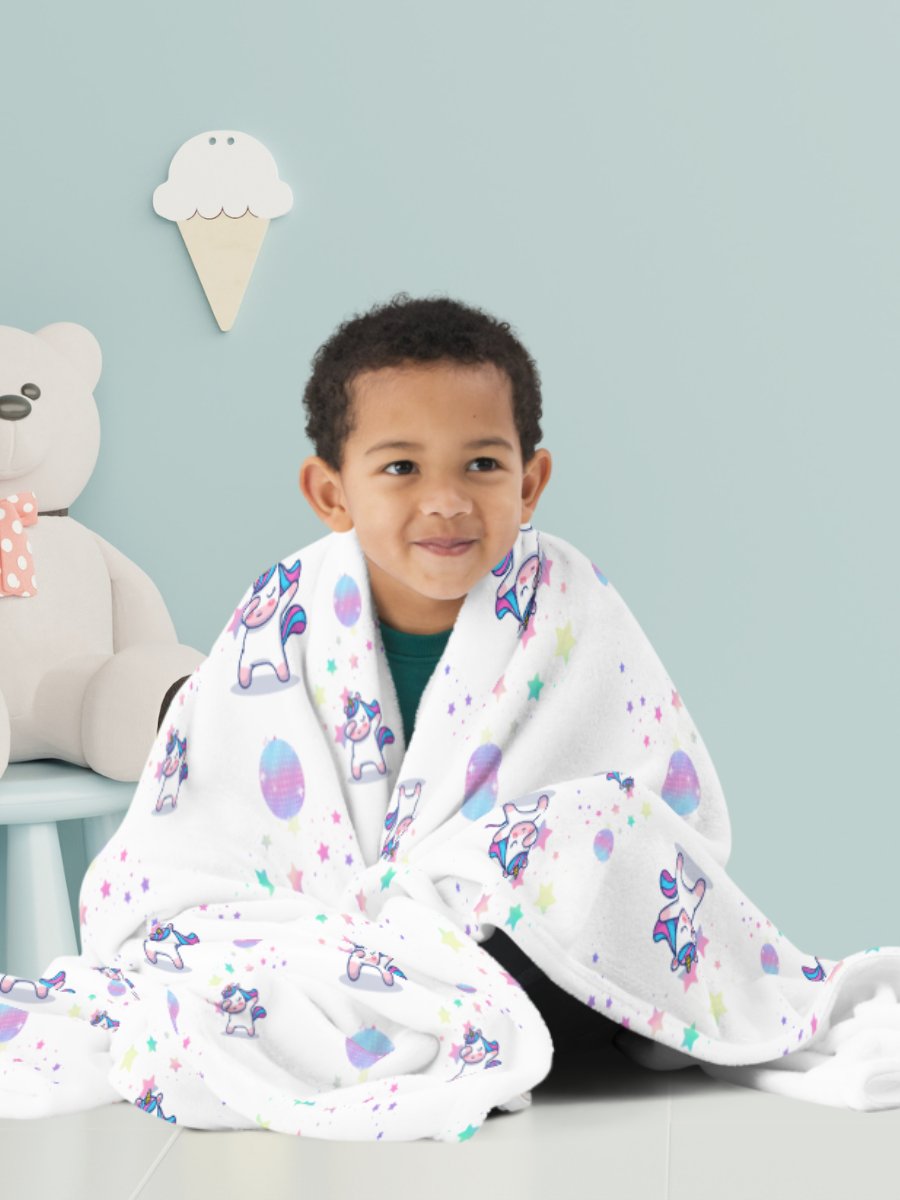 Disco Dabbing Unicorn Throw Blanket product image (2)