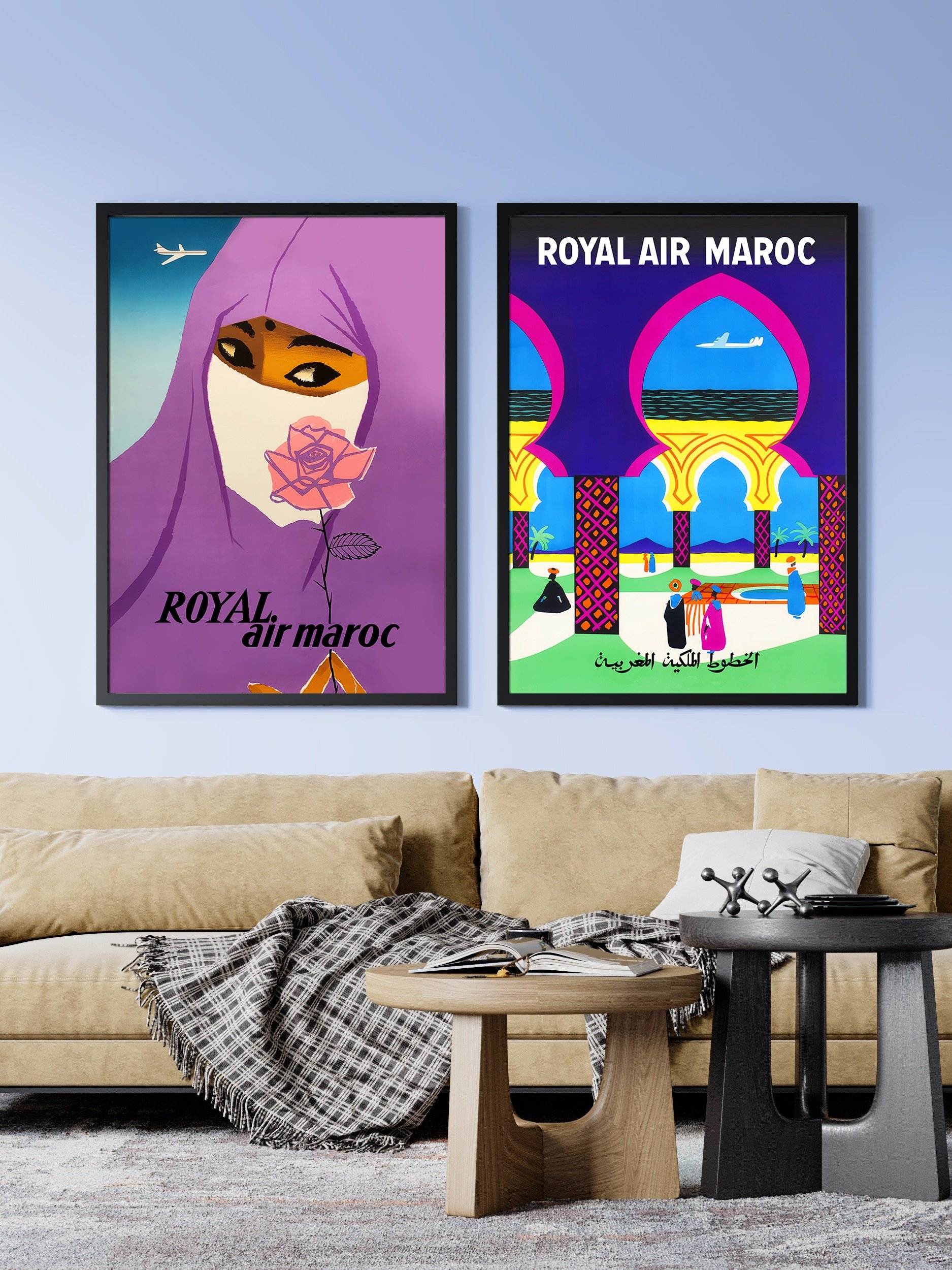 Morocco, Air Maroc, 1960 — retro travel poster, vintage travel print product image (2)