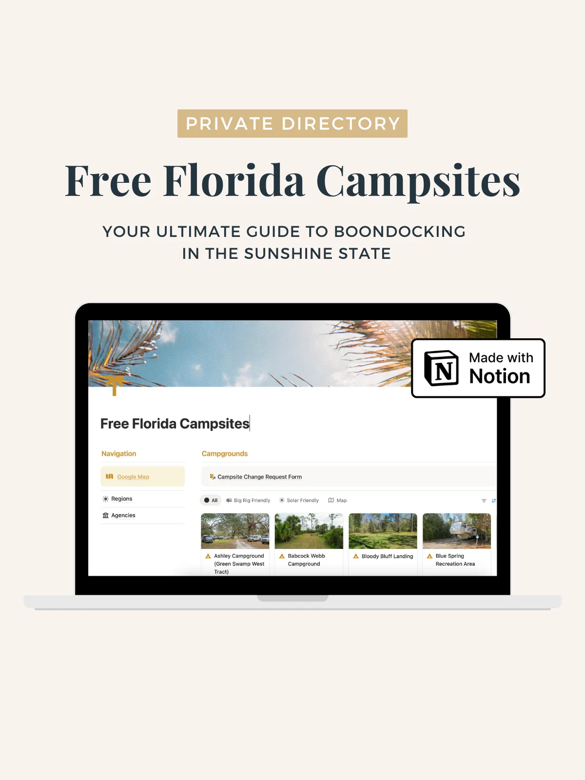 Florida Boondocking Private Directory product image (1)