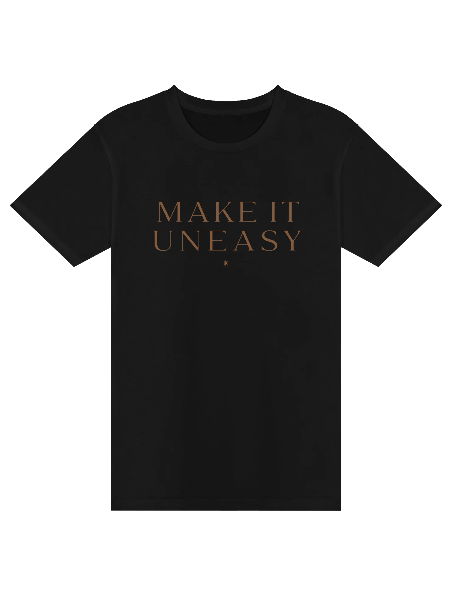 Uneasy - black t-shirt product image (1)