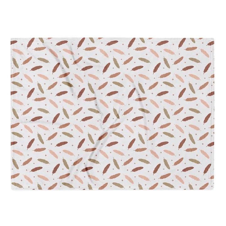 Mocha Mousse Feathers Throw Blanket product image (1)
