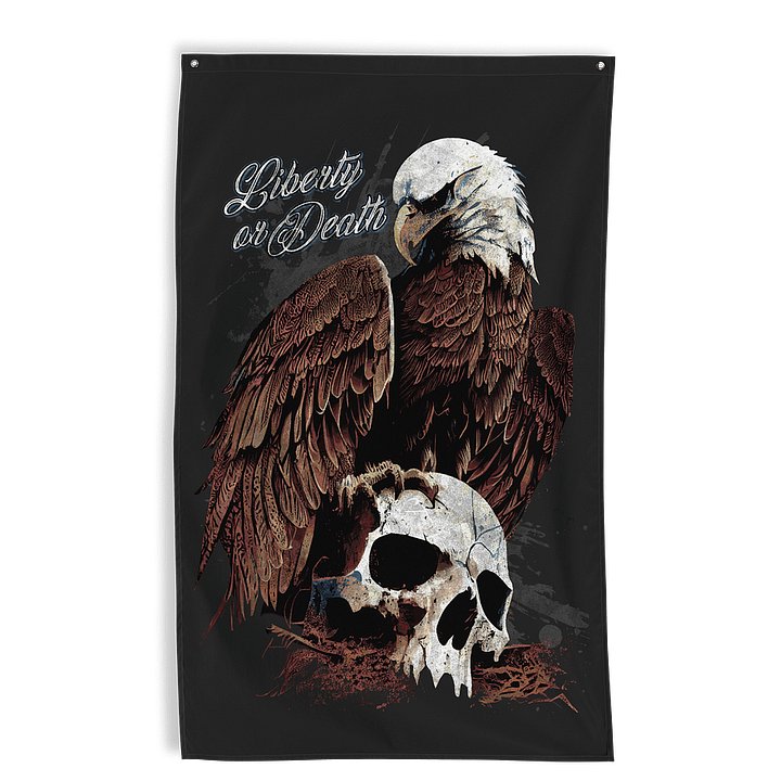 Liberty or Death Eagle Wall Flag product image (1)