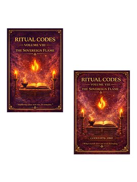 🔒 RITUAL CODES VOLUME VIII  THE SOVEREIGN FLAME (Vault Edition · Codes 071–080 · Private Access)