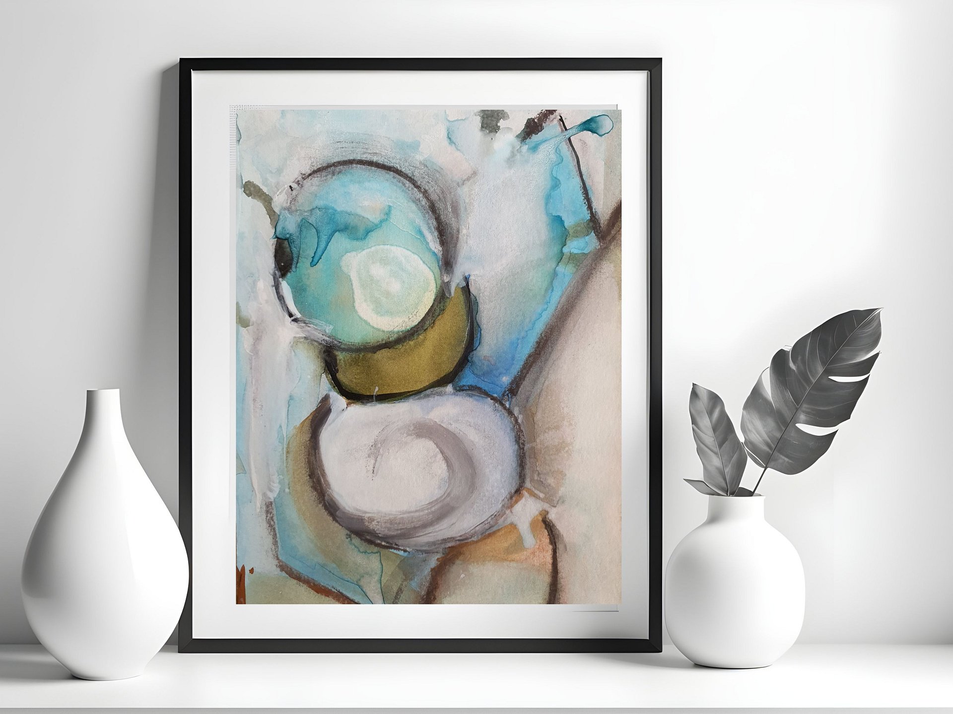 Unique Original Painting by Brigitte Reters "Ethereal Globes" product image (3)