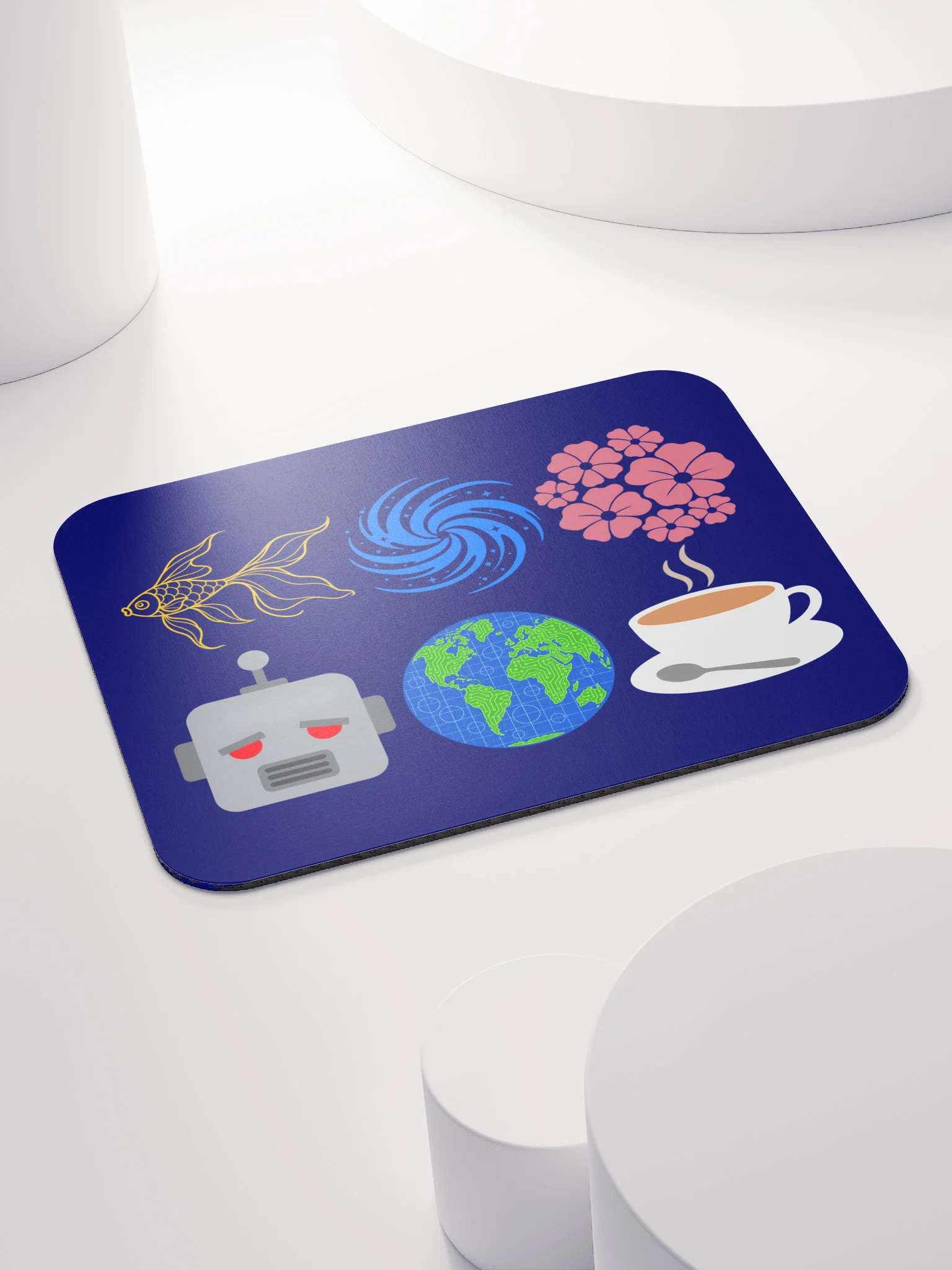 Fish, Spiral, Flowers, Robot, Earth, Tea-mousepad product image (4)