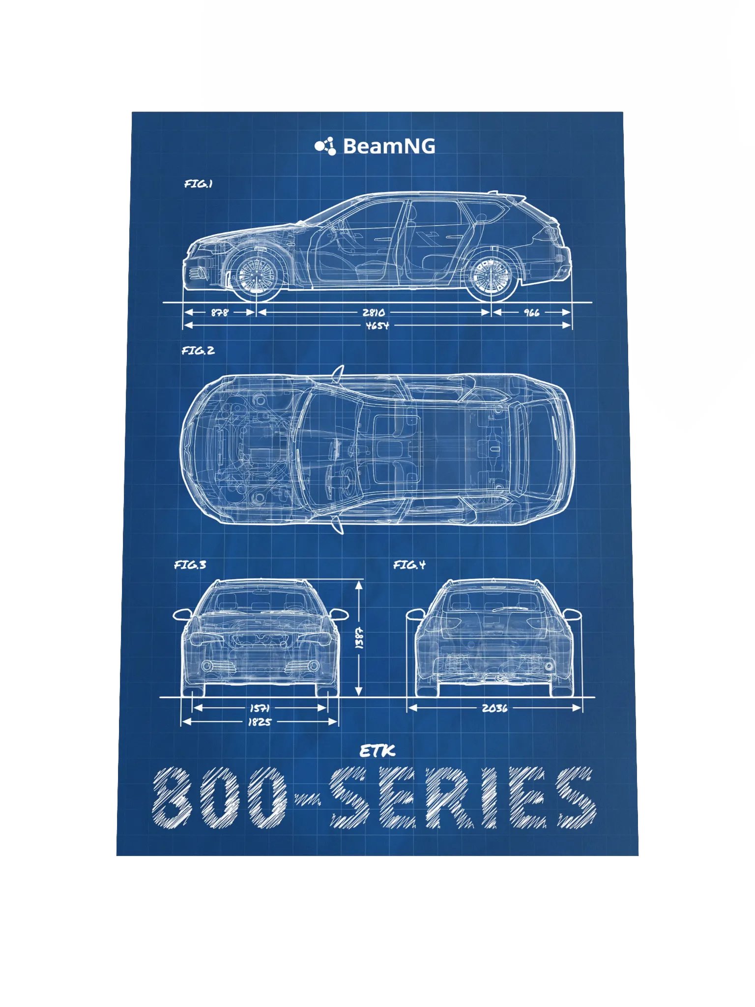 ETK 800-Series Blueprint Poster product image (1)