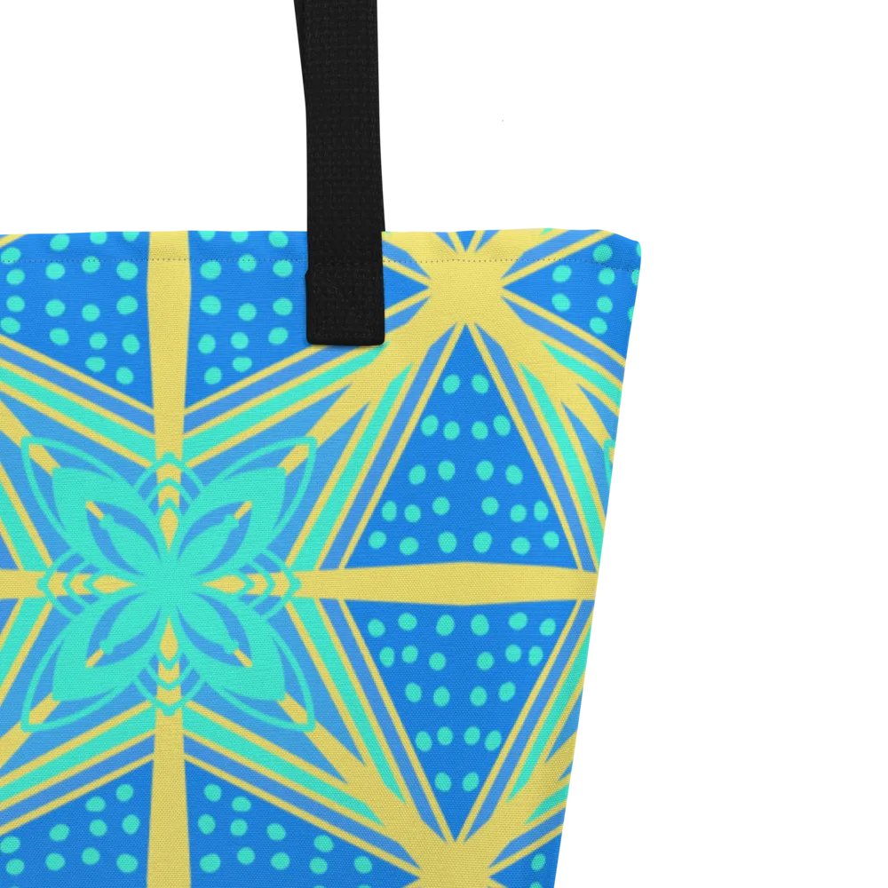 Blue and Yellow Pattern All Over Print Tote product image (3)