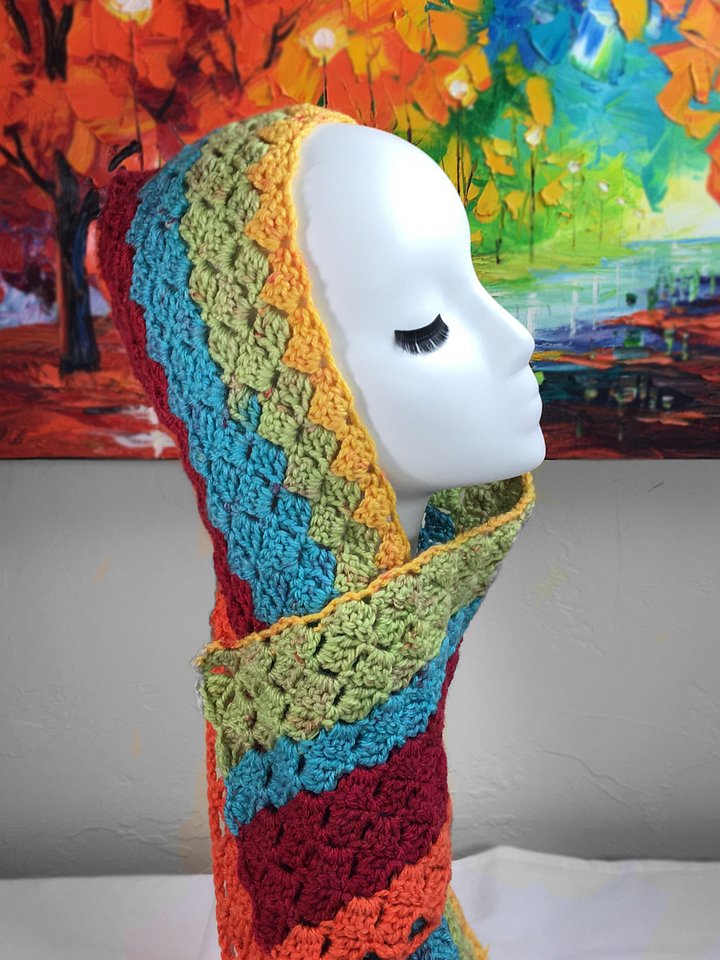 Sweet Stripes Hooded Scarf product image (2)