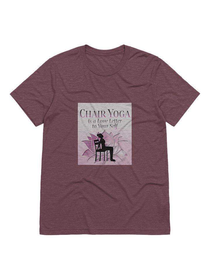 Chair Yoga: Love Letter Tee Tri-blend with smaller artwork product image (1)