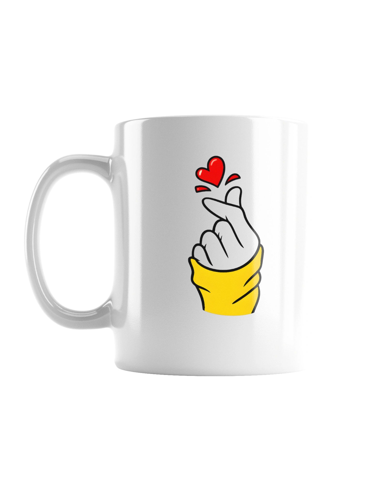 Korean Finger Heart Aesthetic Ceramic Coffee Mug product image (1)