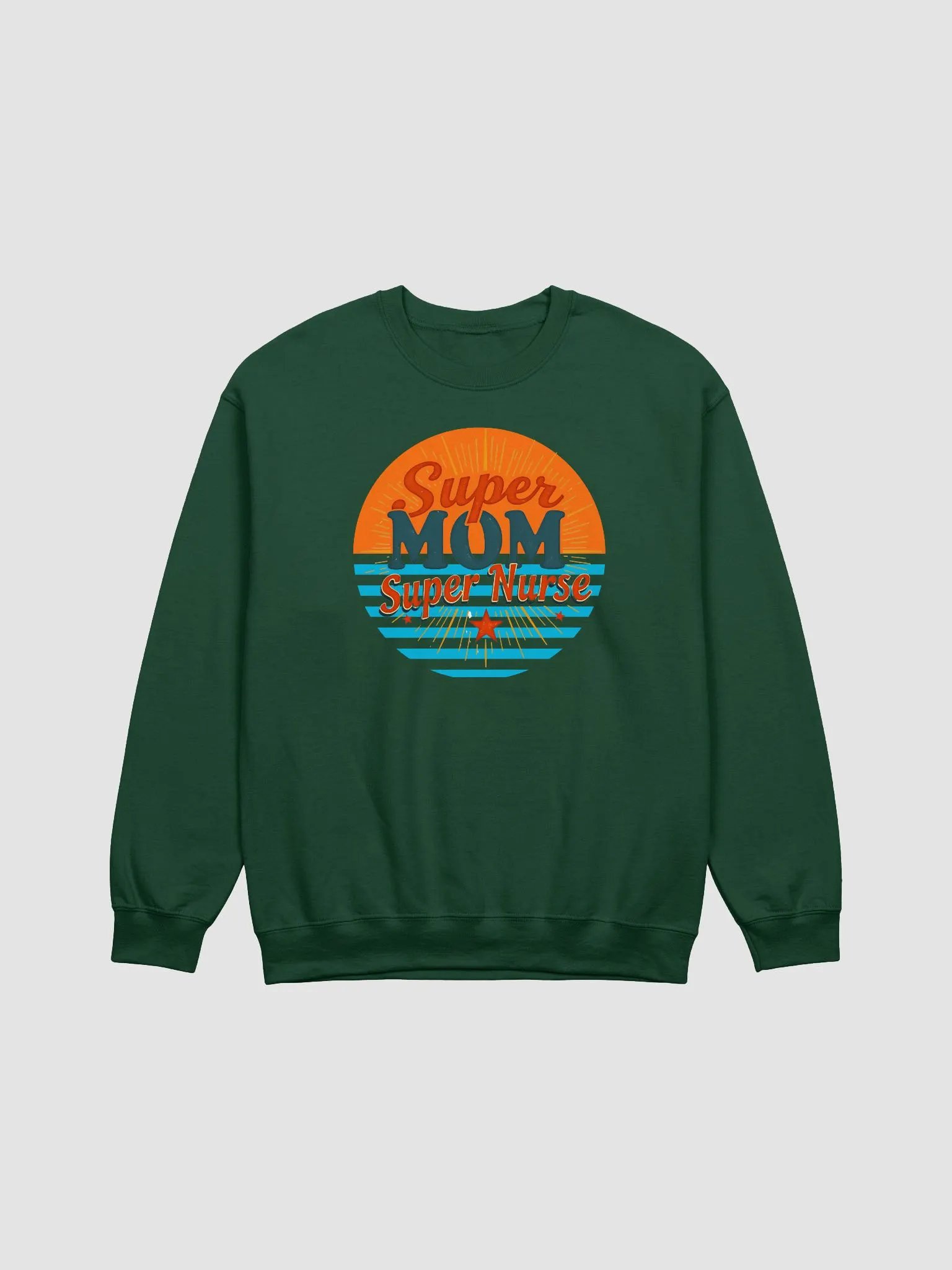 Super MOM Super Nurse Retro Crewneck Sweatshirt product image (3)