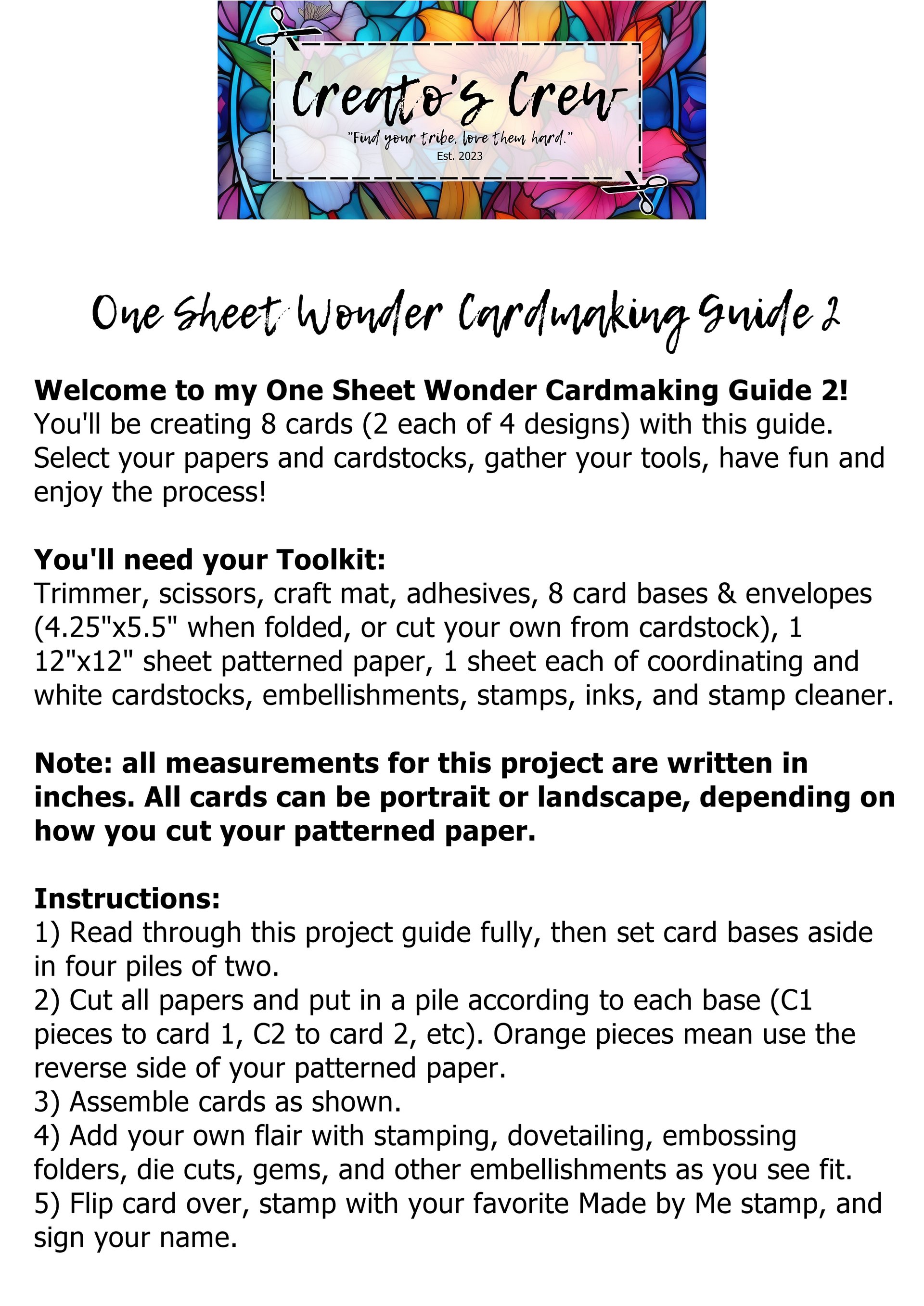 One Sheet Wonder Guide 2 product image (2)