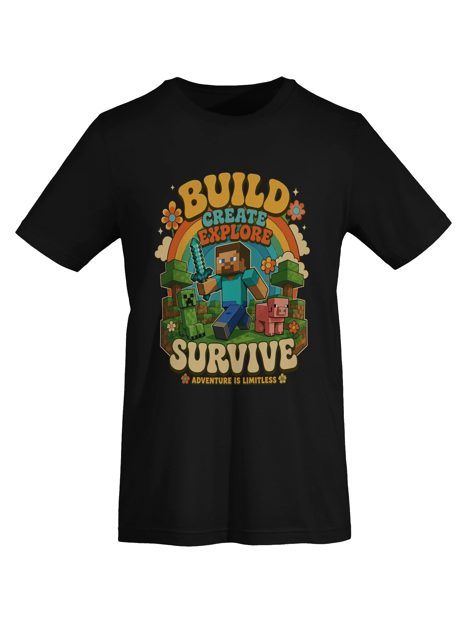 Build Create Explore Survive gaming fans Tee product image (5)