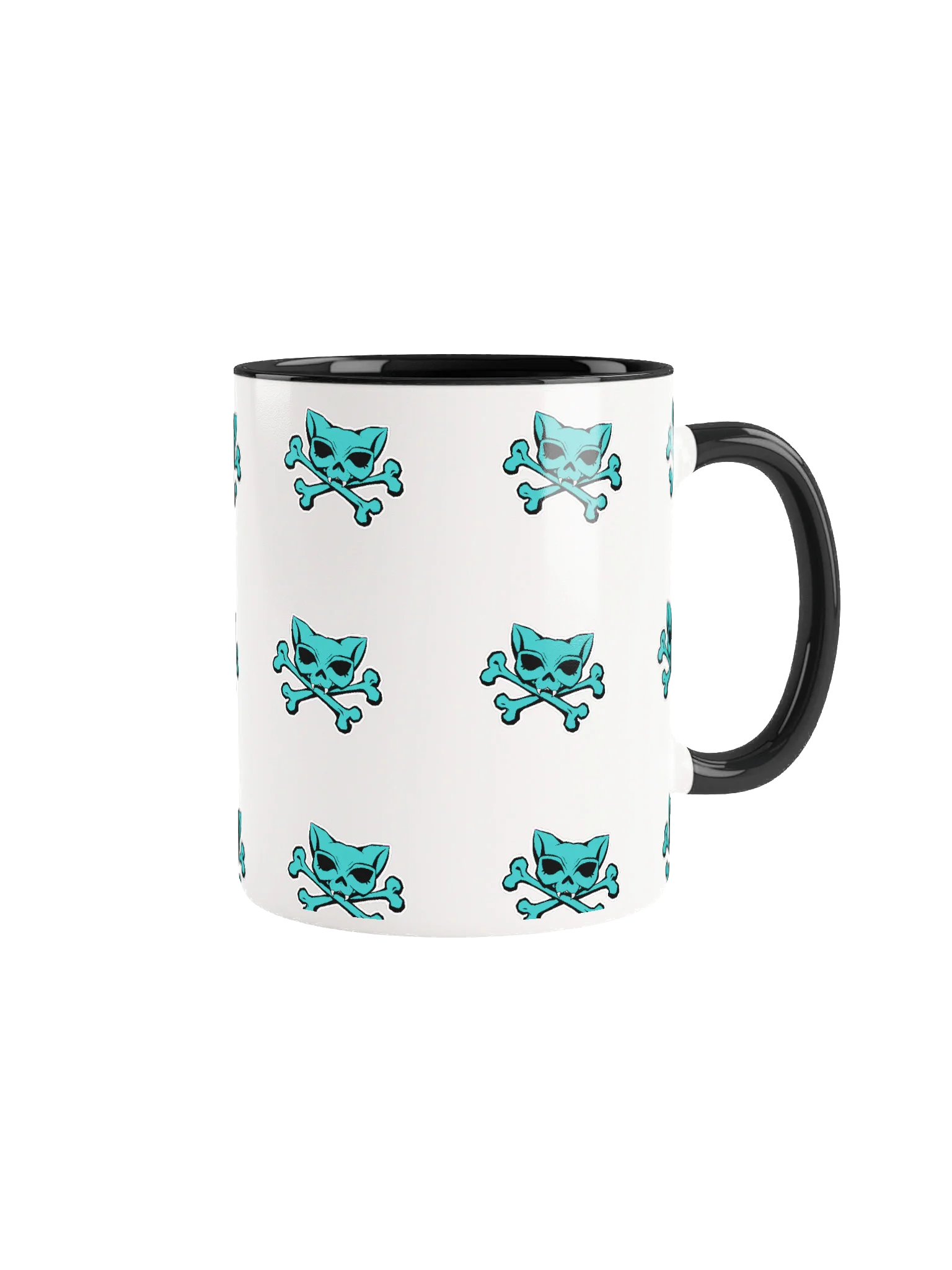 Turquoise Kat Skull Colorful Mug product image (3)