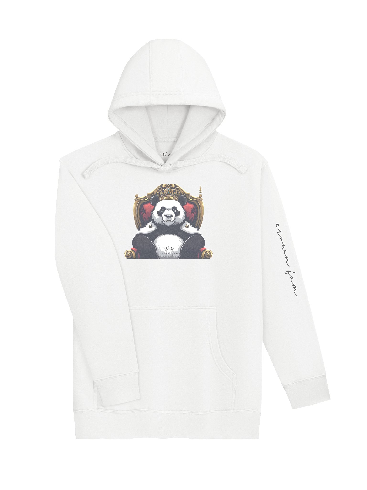 Crowned Royal Panda Unisex Hoodie(B/W Logo) product image (24)
