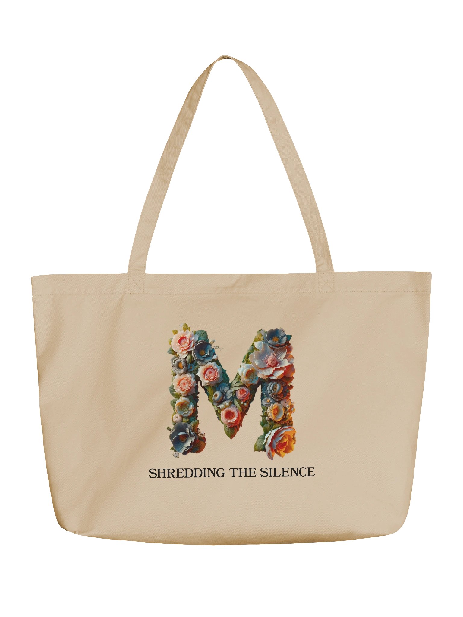 Floral Monogram M Tote Bag product image (1)