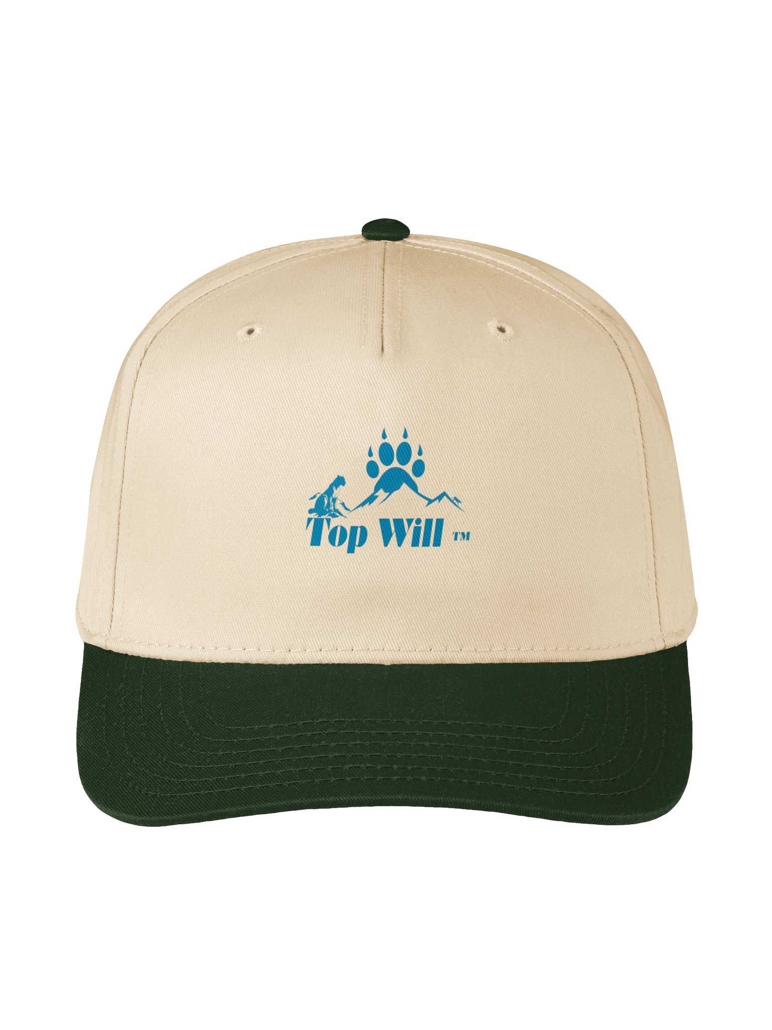 Top Will™ Navy Blue & Green Mid-Profile Baseball Cap product image (1)