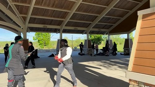 Just a little peek at how practice has been going lately. Sunshine, fresh air, and swords ~