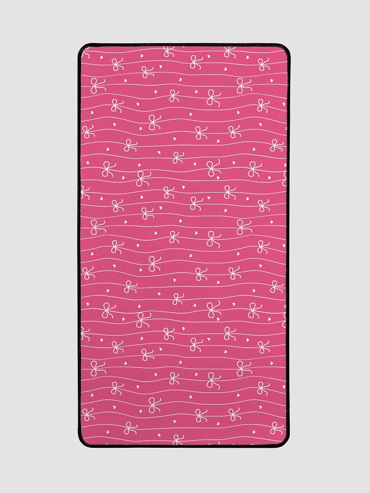 Pink Bow Coquette Desk Mat-''15.5 x31.5'' product image (2)
