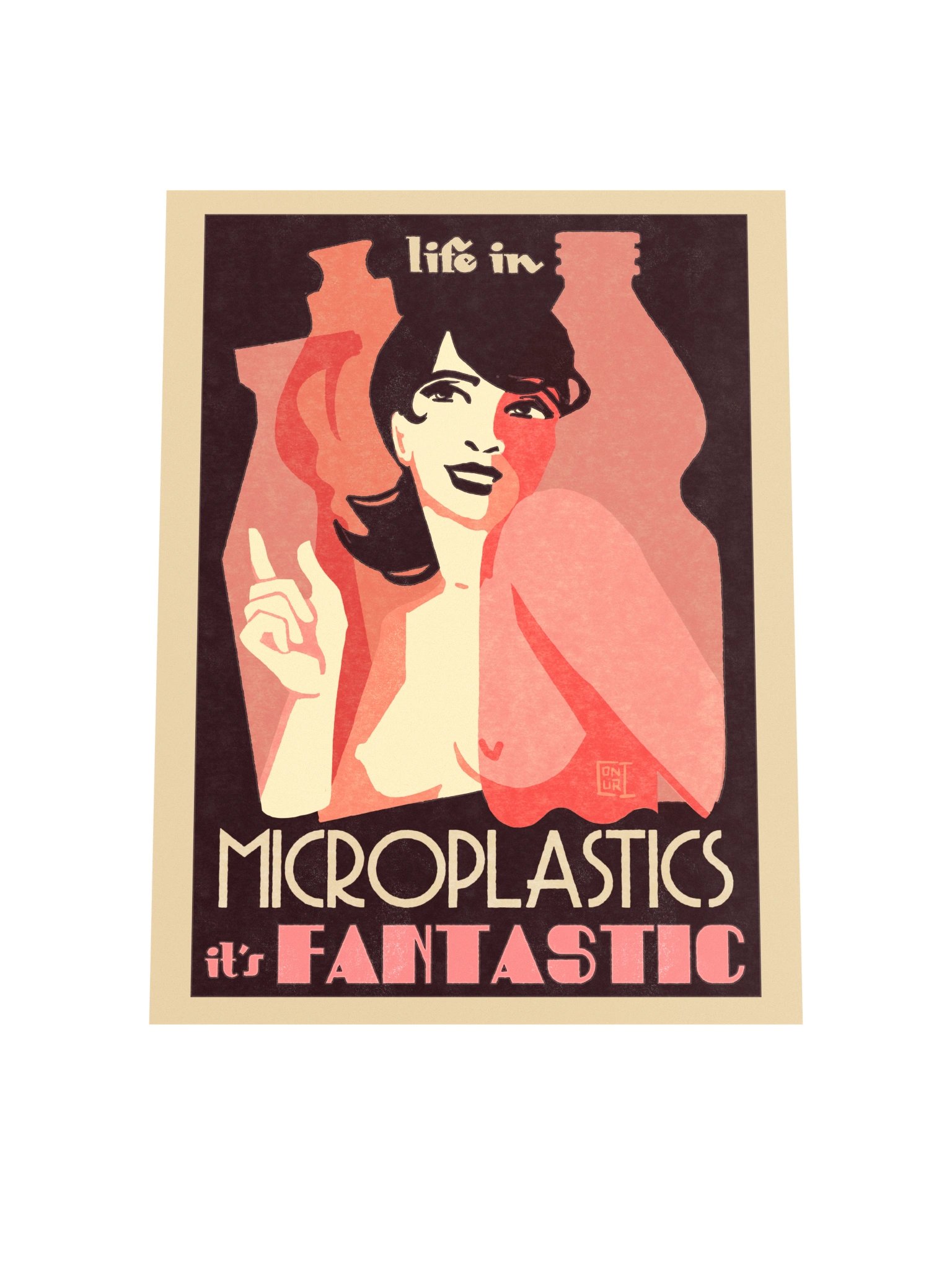 Life in Microplastics Retro Poster product image (5)