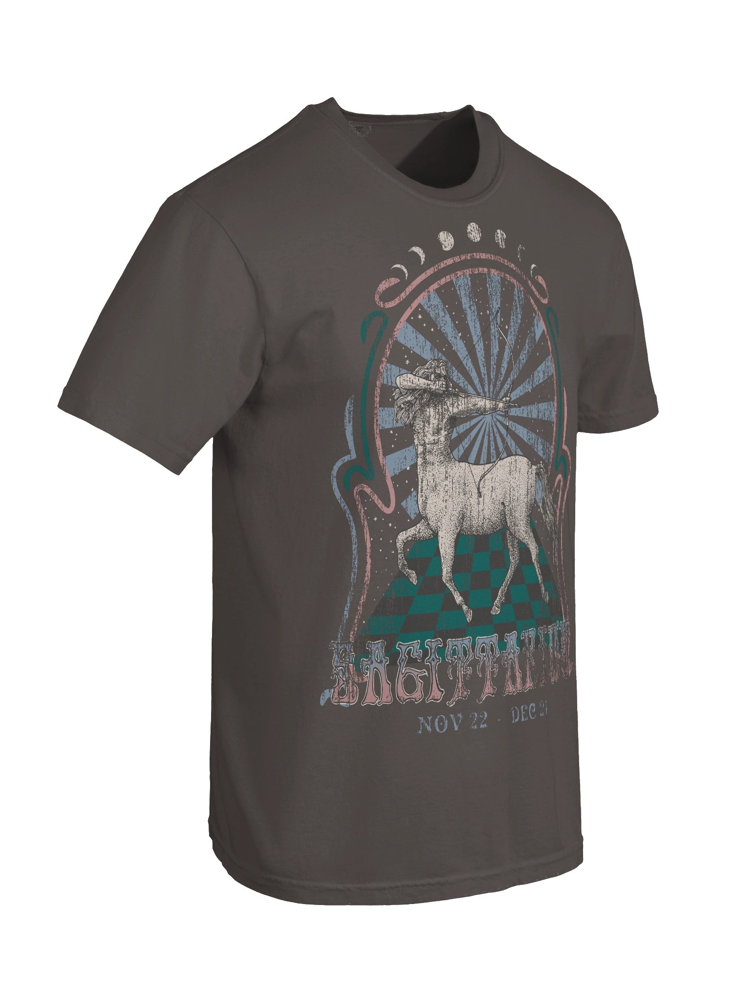 Sagittarius Zodiac Shirt – Vintage Archer Centaur Graphic Tee (Nov 22 – Dec 21) Astrology Design product image (27)