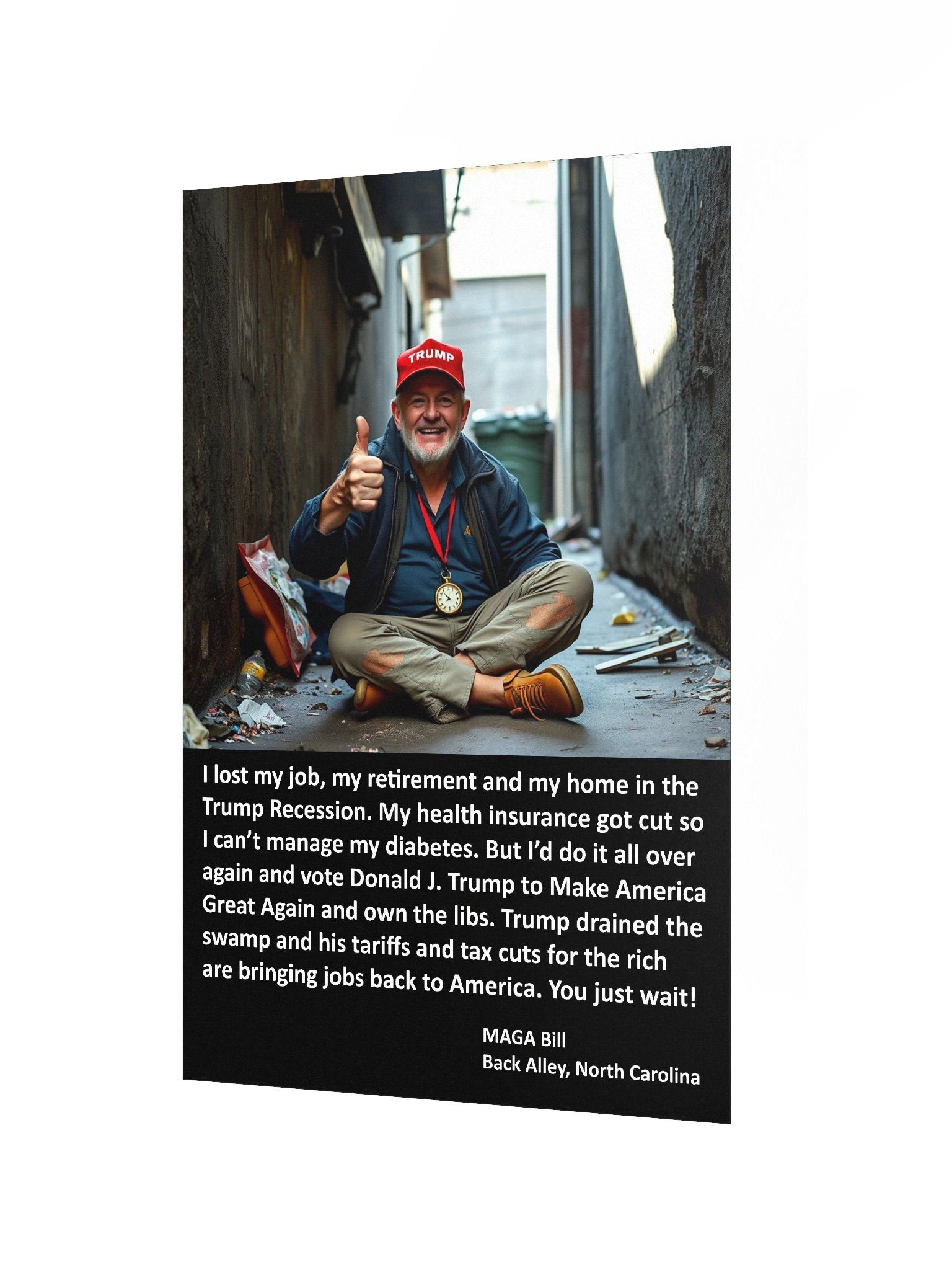 Broke MAGA Bill Wall Art - Satirical Political Poster product image (3)