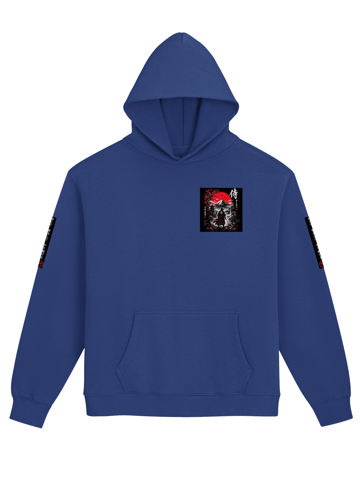 Japanese Samurai Hoodie – Red Sun Mountain Graphic Streetwear Hoodie product image (1)