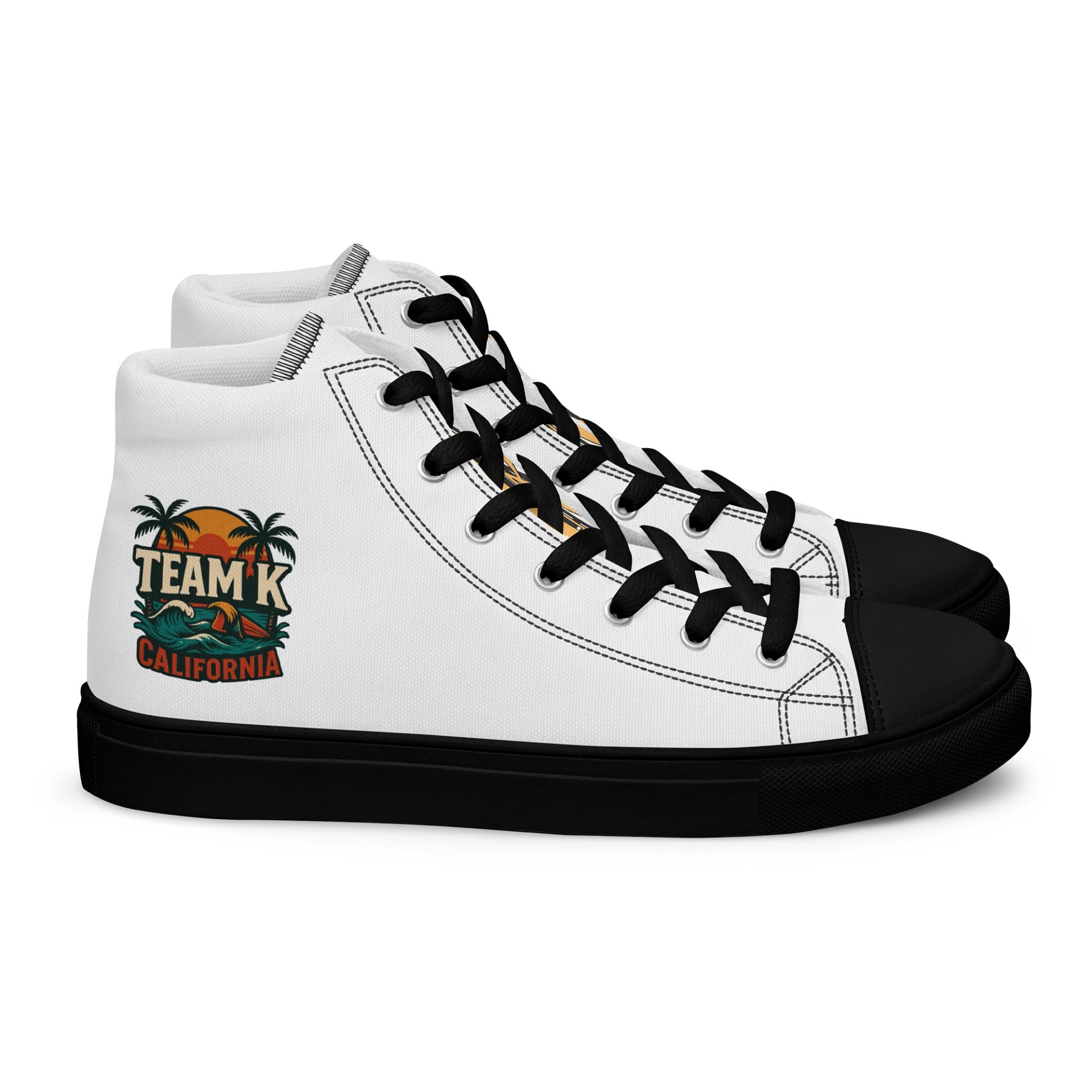 TEAM K CALIFORNIA Women's High Top Canvas Shoes product image (2)