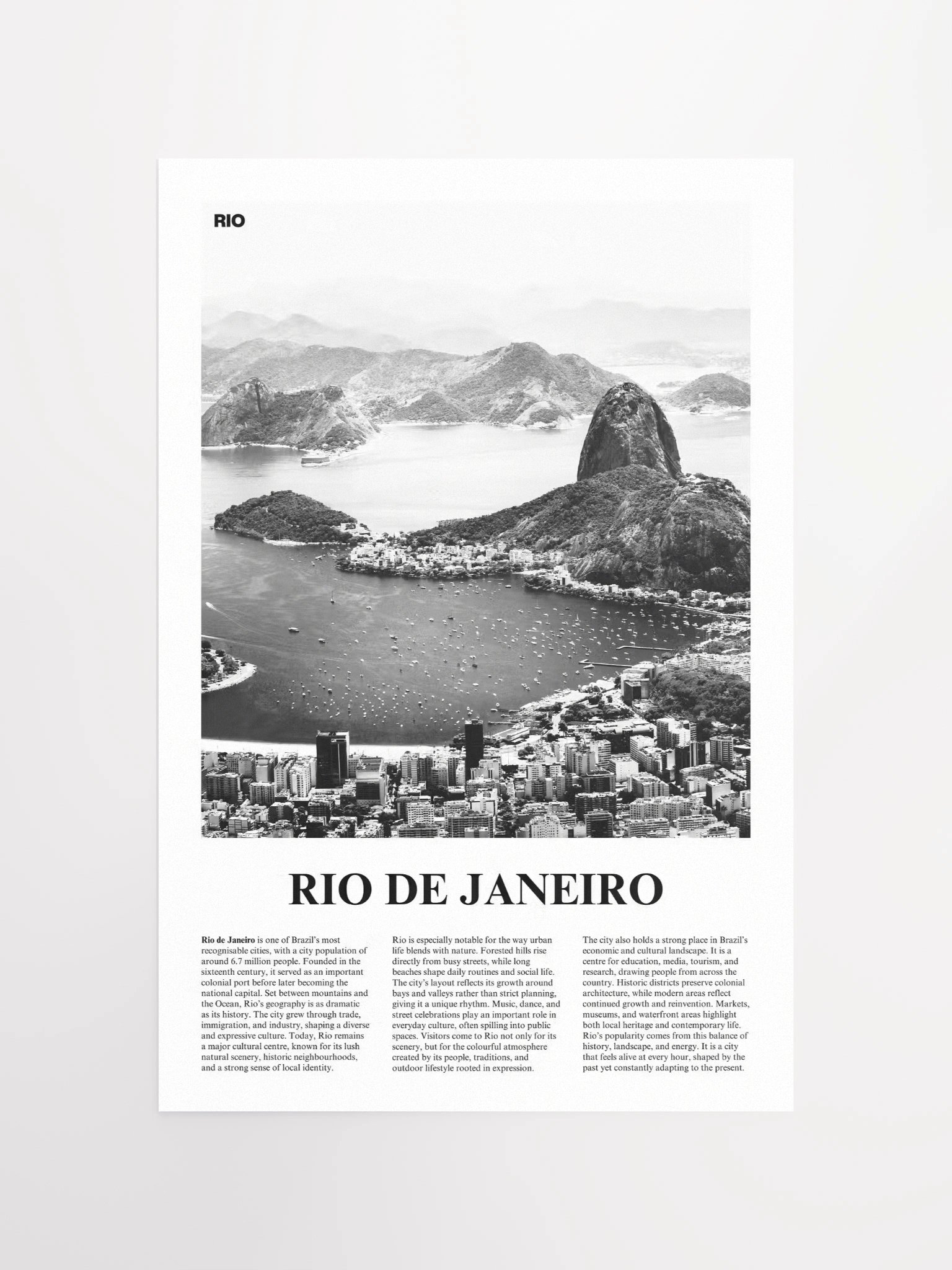 Rio de Janeiro 01 Newspaper Poster product image (5)