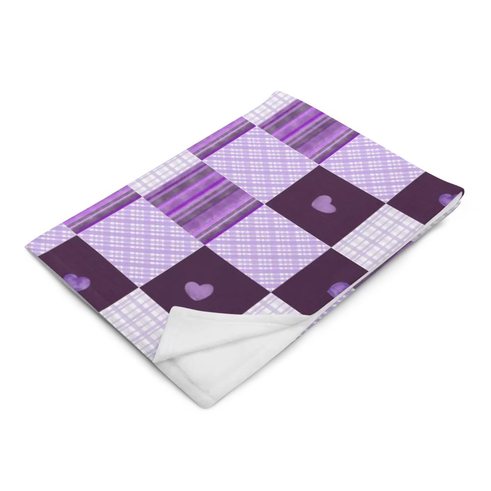 Tranquil Purple Patchwork: Custom Throw Blanket product image (7)