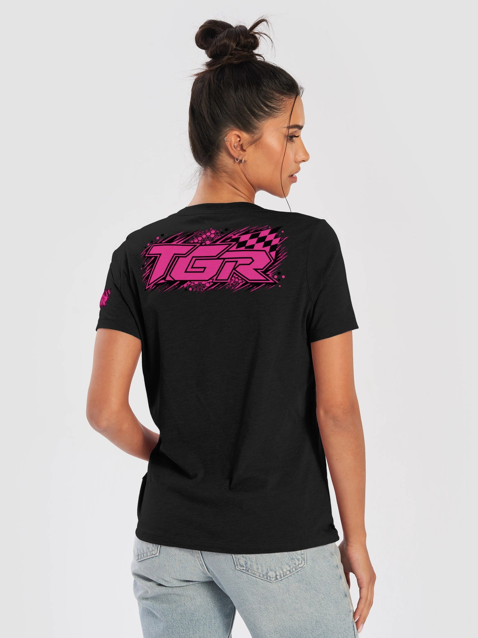TGR Pink Thunder Women's Racing V-Neck T-Shirt product image (10)