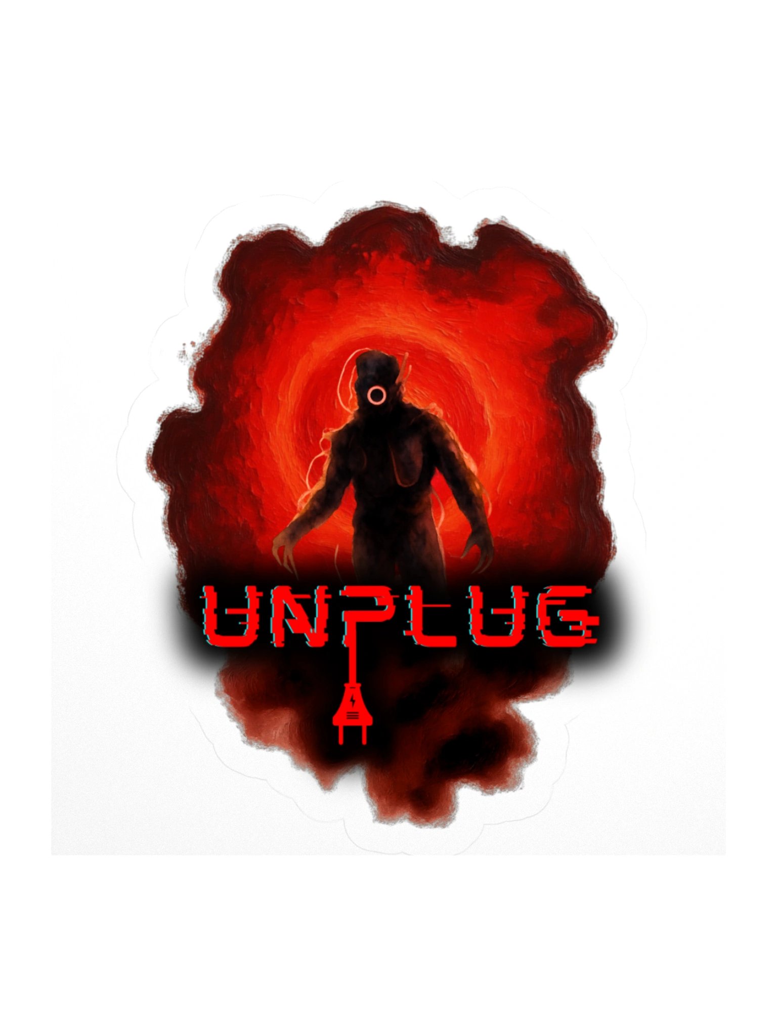UNPLUG Orb Creature Silhouette Full size sticker product image (3)