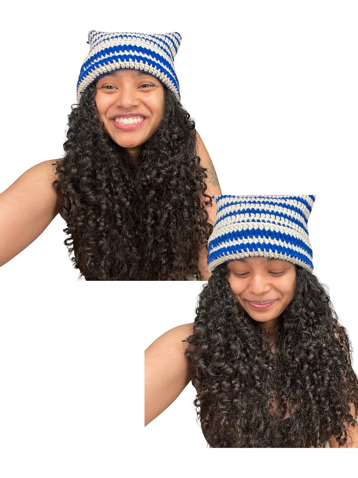 Scrap Yarn Cat Ear Beanie product image (1)