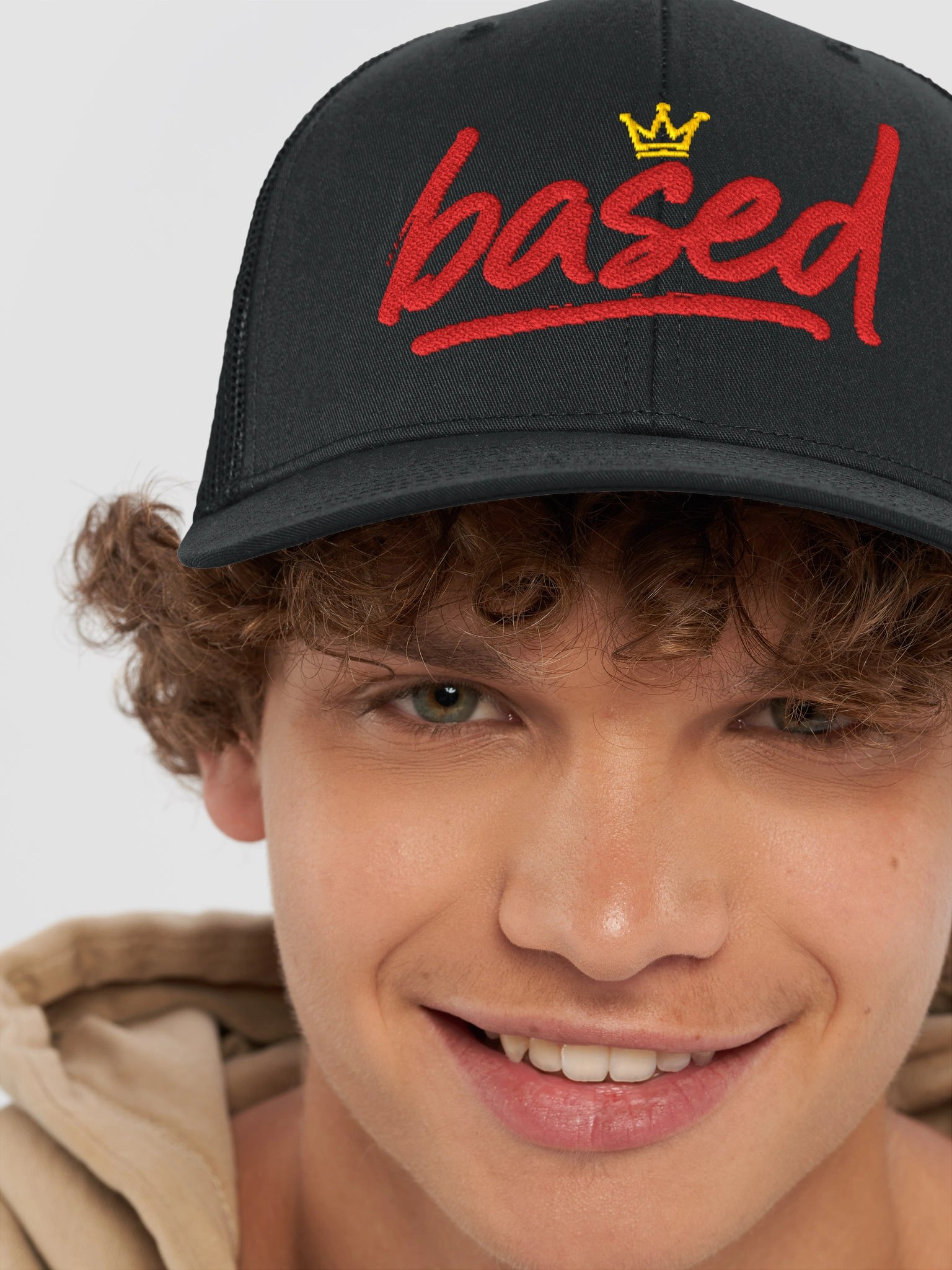 Based Crown Cursive Trucker Hat product image (5)