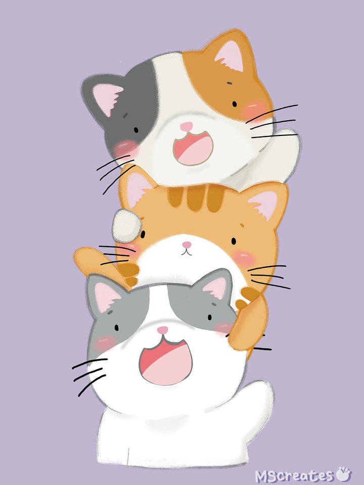 Cat Trio Print product image (2)