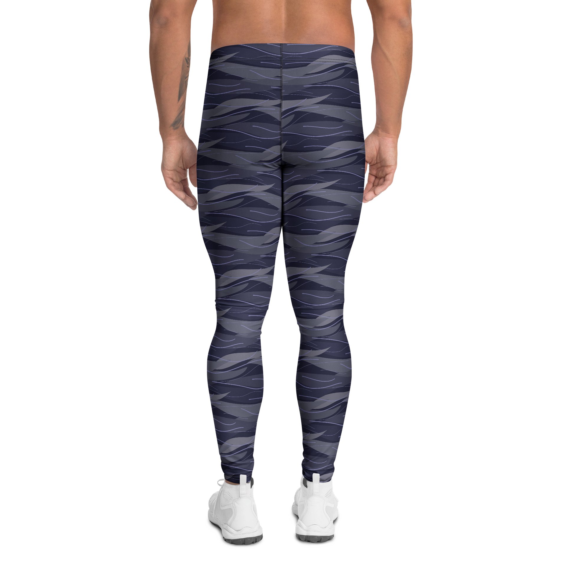 Colorful Modern Abstract Stripes Men's Leggings product image (2)