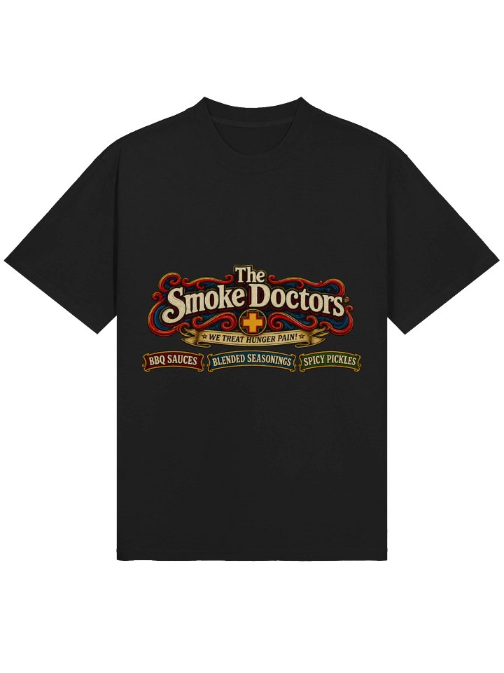 THE SMOKE DOCTORS RETRO LOGO OVERSIZED BLACK TEE product image (1)