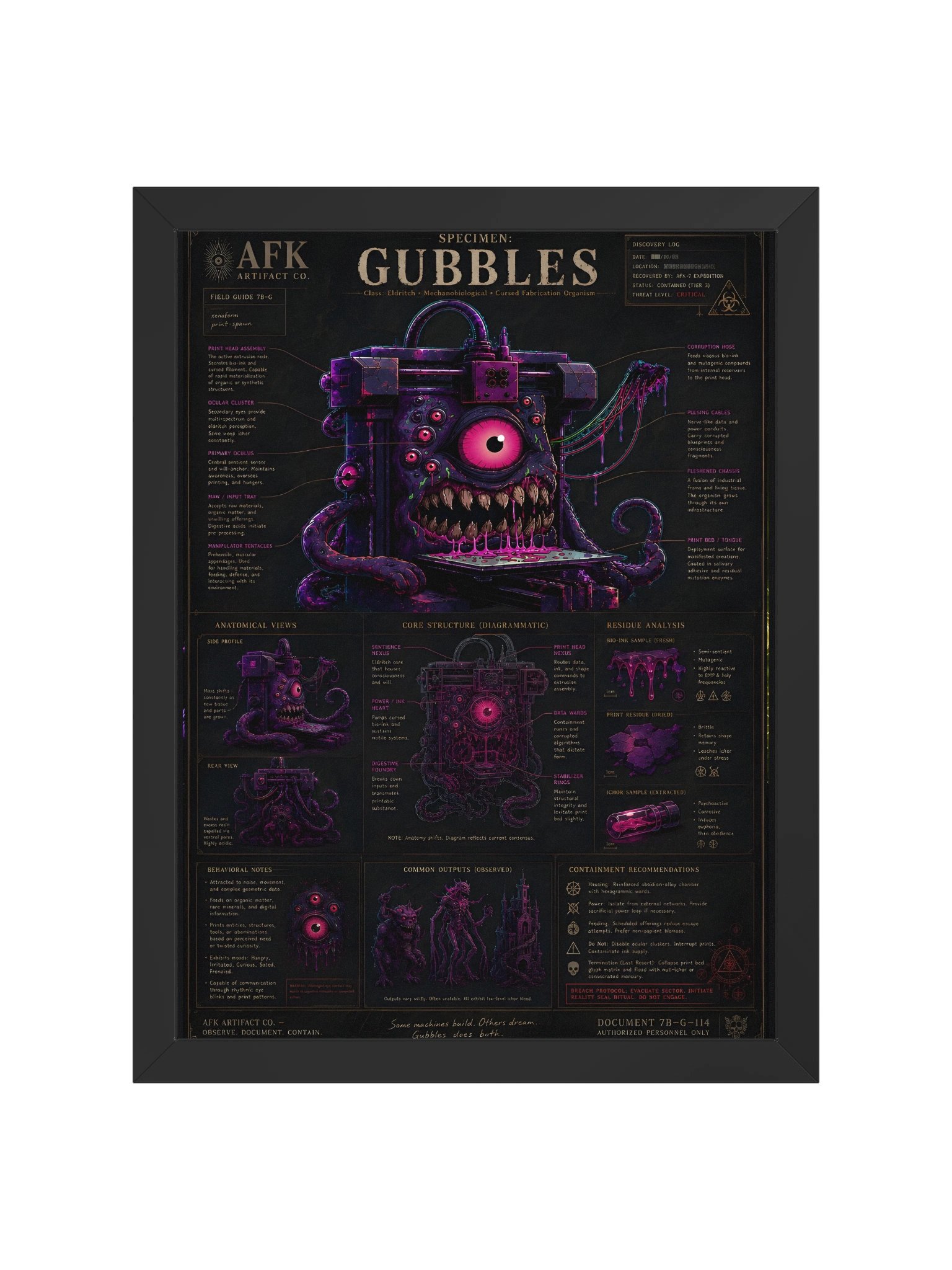 Specimen: Gubbles — Framed Poster product image (1)