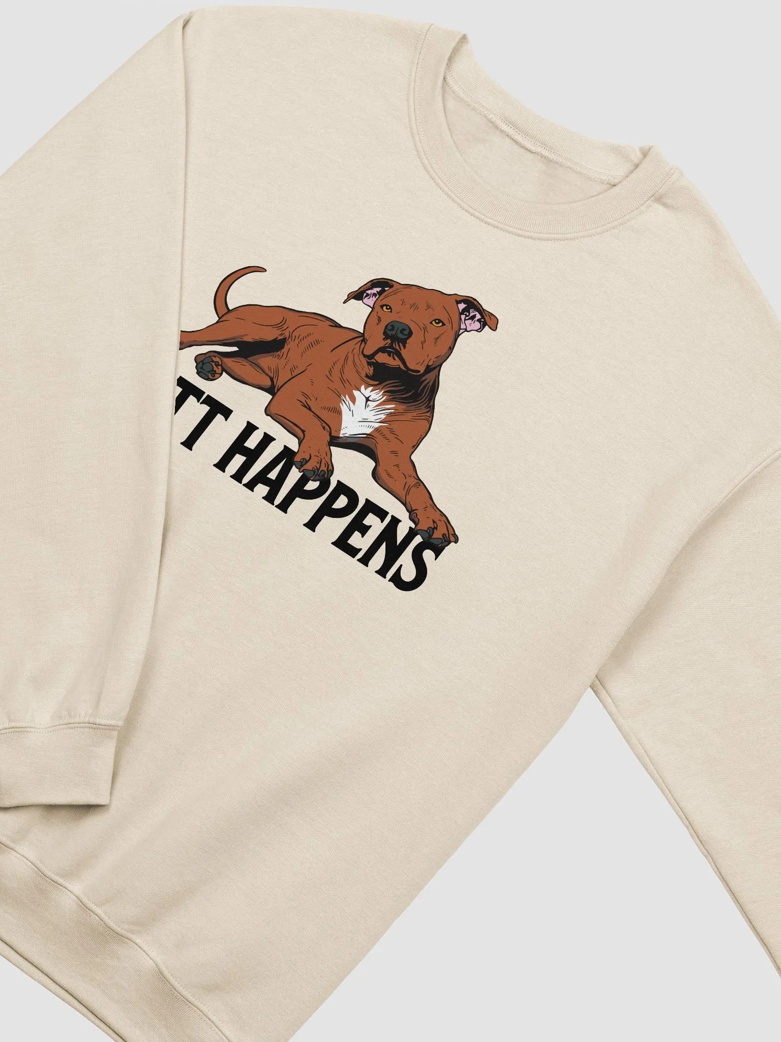Pitt Happens Sweatshirt of a Pitbull Terrier(Red) | Funny Shirt for Pittie and Staffy Paw-rents product image (4)