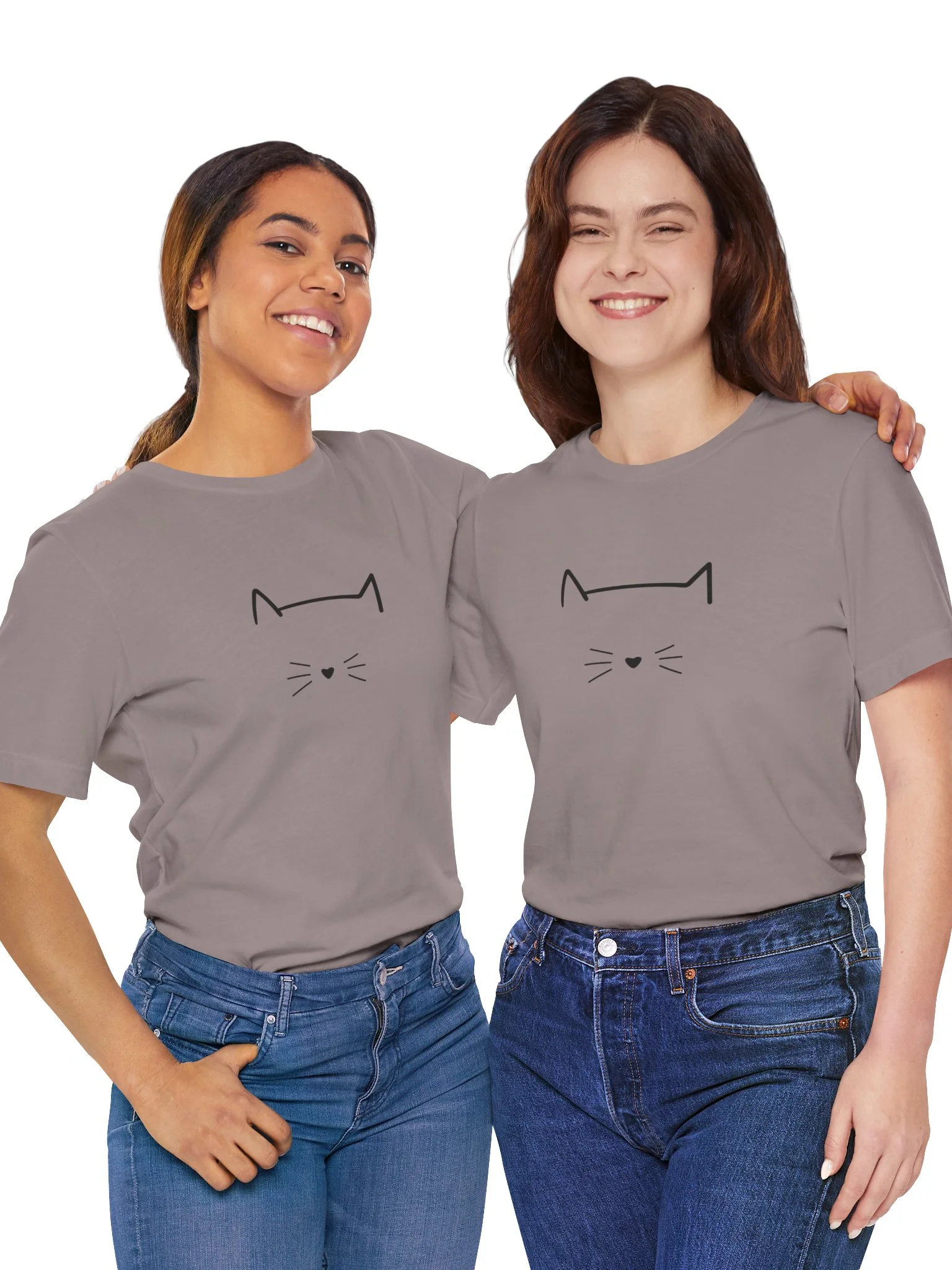 Midnight Cat Minimal Unisex Tee product image (9)