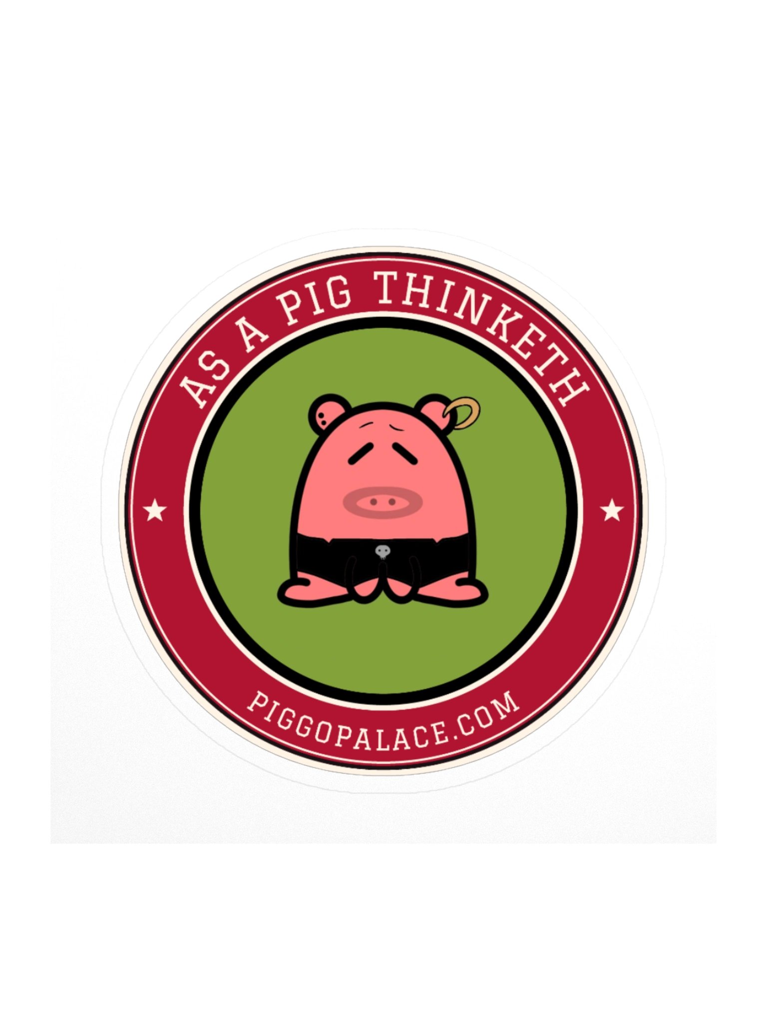 Emo Piggo Sticker | As a Pig Thinketh product image (1)