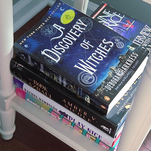 I brought these up to the temp space to read while my space gets worked on, but honestly I feel like they're mostly here to h...