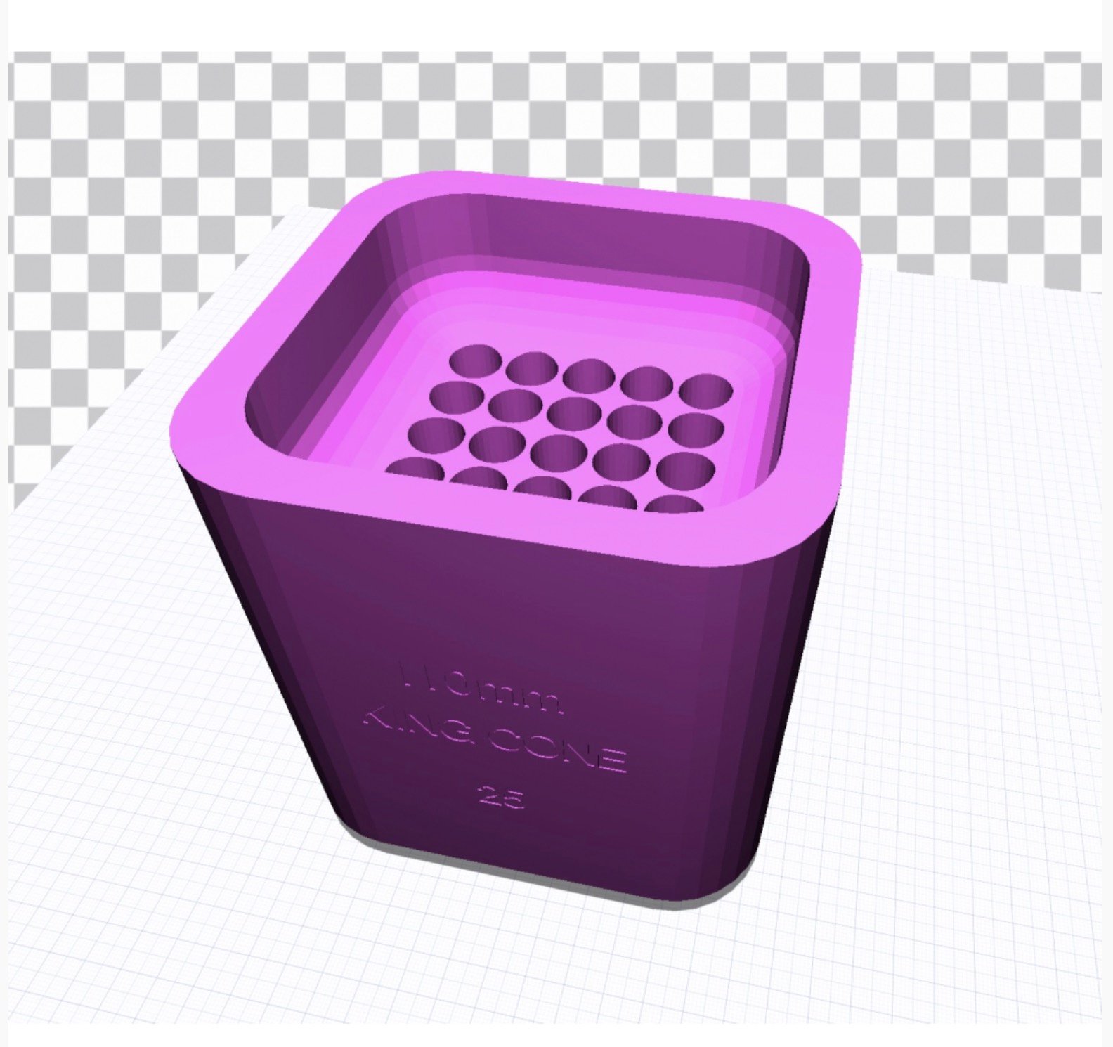 25 Slot Pre Roll Loader for Cones - 84mm, 98mm, 110mm - 3D Printable Files / STL Format product image (1)