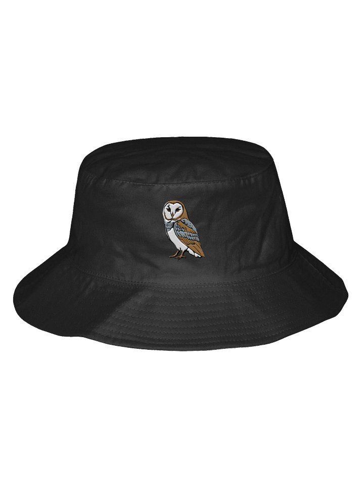 Barn Owl Embroidered Bucket Hat | Owl Bird Sun Hat | Birdwatching Bucket Cap product image (1)
