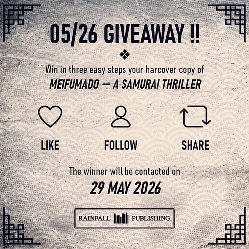 Do you want to win a copy of the Deluxe Edition of MEIFUMADO - A SAMURAI THRILLER ? 📖 It's easy !
Follow the instructions and...
