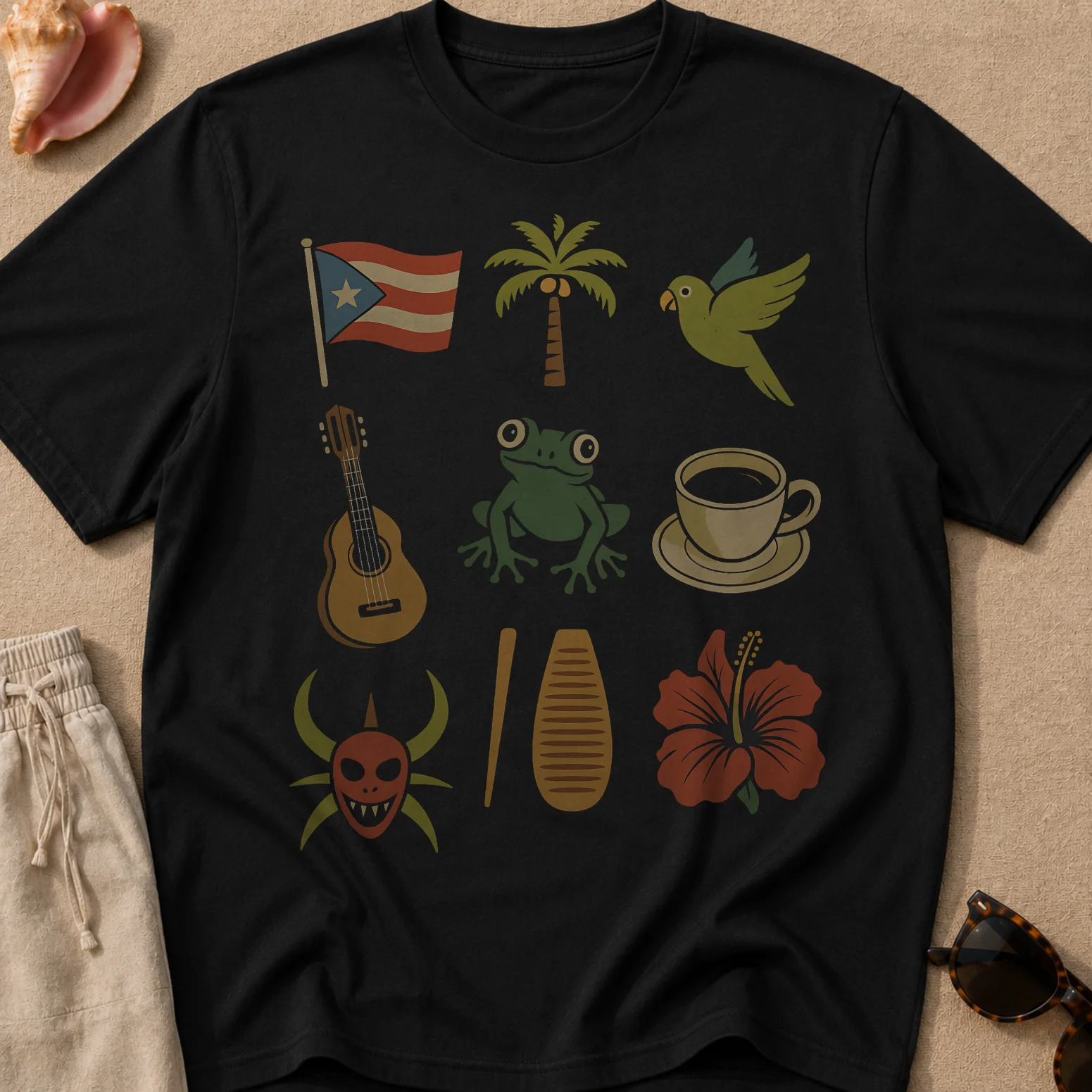 Símbolos de Puerto Rico Camiseta Unisex product image (1)