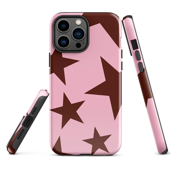 Burgundy Big Ol’ Stars iPhone Case product image (2)