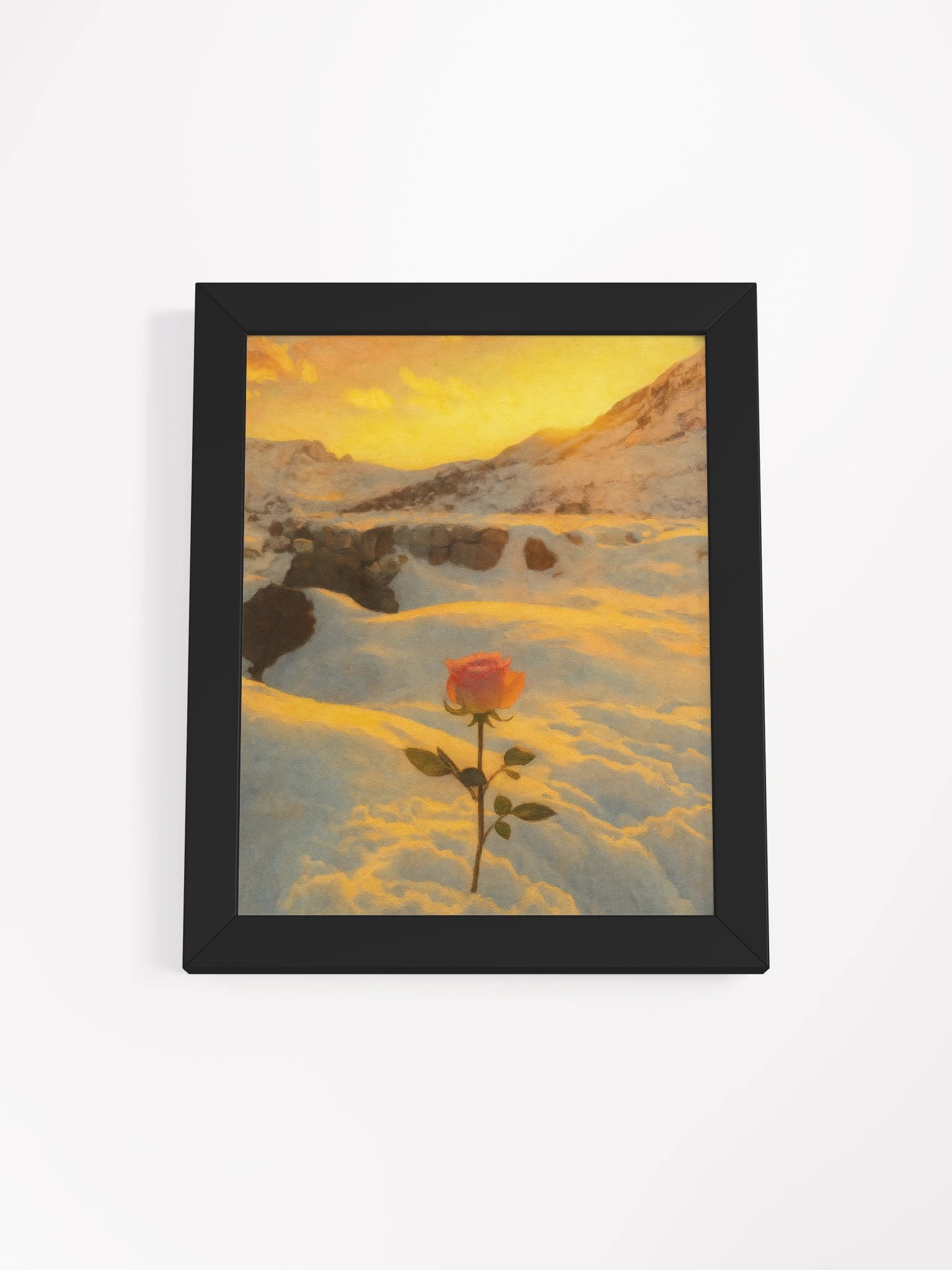 Framed Print - Snow Rose 'Winter Bloom' product image (5)