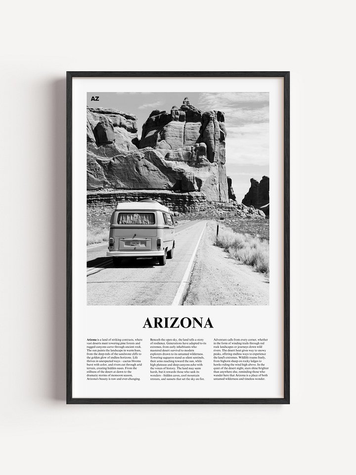 Arizona 03 Newspaper Poster | Framed product image (1)