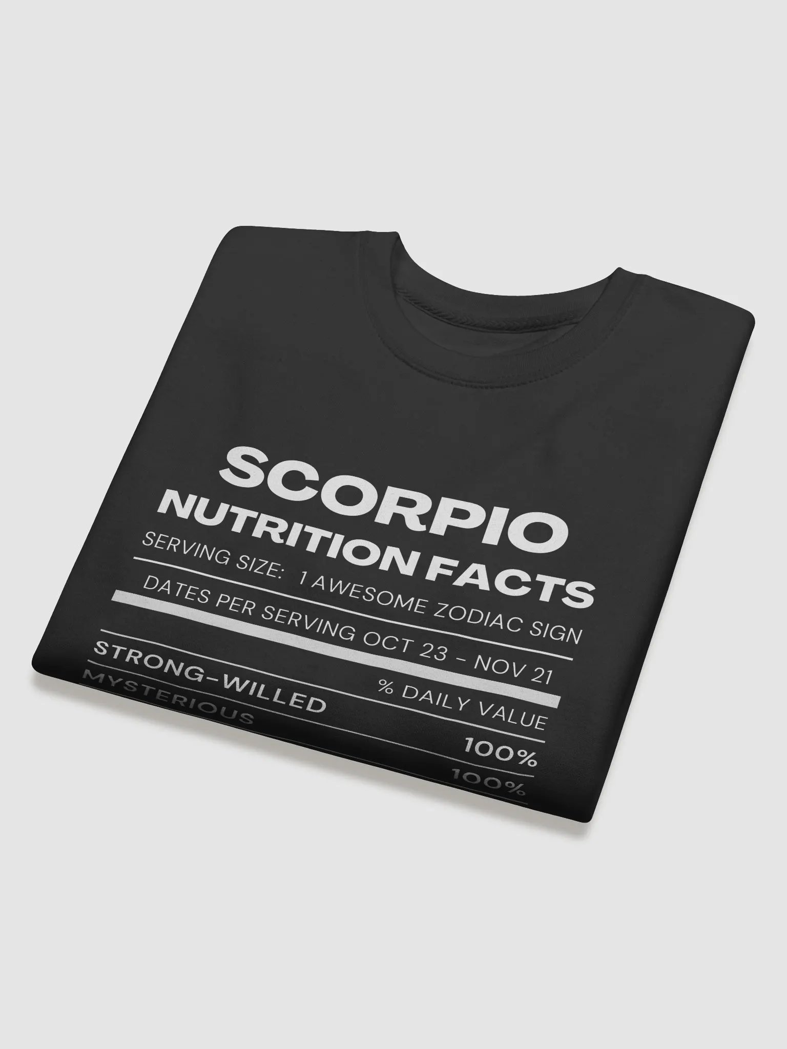 Scorpio Nutrition Facts Sweatshirt product image (4)